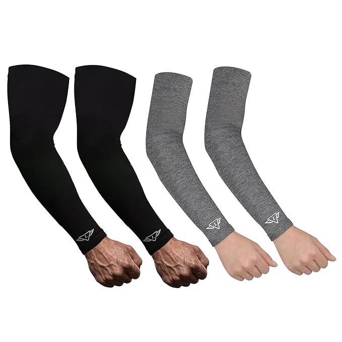 Osmo Fibre Arm Sleeves – SPF 50+ UV Protection, Ultra-Soft Cooling Compression Fabric, Breathable & Odour-Resistant Sun Sleeves | Running, Cycling, Gym & Outdoor Sports