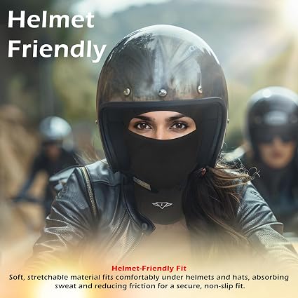 Premium Bike Rider Kit | 400 Lumens Helmet Light, Balaclava, Arm Sleeves & Skull Cap