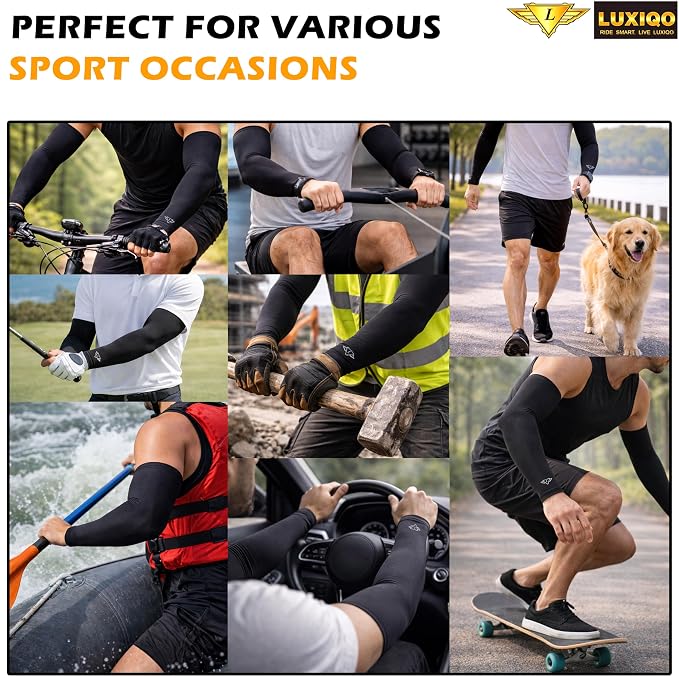 Hand Gloves for Sun Protection | Elastomeric Fibre UV Protection Arm Sleeves – UPF 50+ Sleeves for Women & Men | Breathable Stretch Fit, Odour-Resistant for Cycling, Running & Outdoor Sports