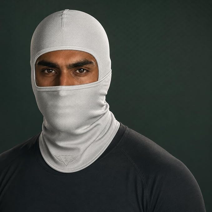 Elastomeric Fibre Balaclava for Men, UPF 50+, Breathable & Odour-Resistant Full Face Mask, Bike Riding Mask, Neck Gaiter & Head Cover for Bikers, Cycling, Trekking, Running and Outdoor Sports