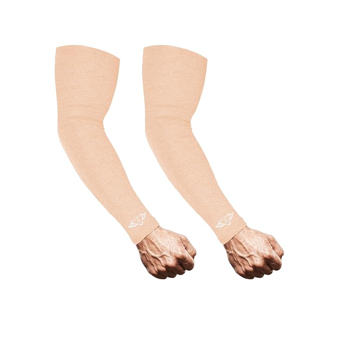 Osmo Fibre Arm Sleeves – SPF 50+ UV Protection, Ultra-Soft Cooling Compression Fabric, Breathable & Odour-Resistant Sun Sleeves | Running, Cycling, Gym & Outdoor Sports