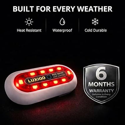 Helmet Light for Bike | 400 Lumens USB Rechargeable LED, 3 Flash Modes, IP67 Waterproof, 8H Runtime
