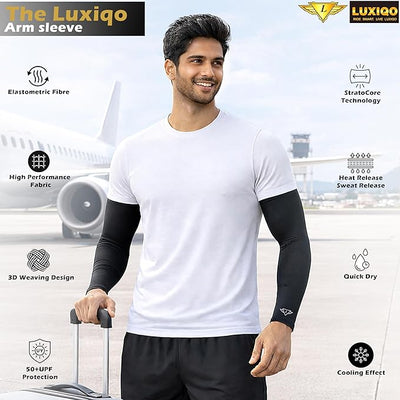 Hand Gloves for Sun Protection | Elastomeric Fibre UV Protection Arm Sleeves – UPF 50+ Sleeves for Women & Men | Breathable Stretch Fit, Odour-Resistant for Cycling, Running & Outdoor Sports