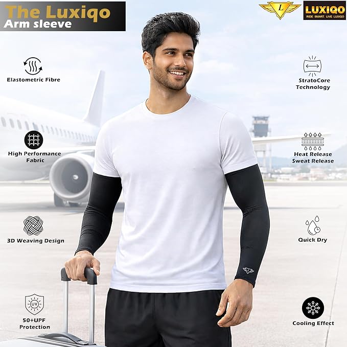 Hand Gloves for Sun Protection | Elastomeric Fibre UV Protection Arm Sleeves – UPF 50+ Sleeves for Women & Men | Breathable Stretch Fit, Odour-Resistant for Cycling, Running & Outdoor Sports
