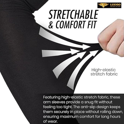 Osmo Fibre Arm Sleeves – SPF 50+ UV Protection, Ultra-Soft Cooling Compression Fabric, Breathable & Odour-Resistant Sun Sleeves | Running, Cycling, Gym & Outdoor Sports