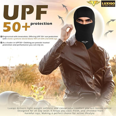 Elastomeric Fibre Balaclava | UPF 50+ Full Face Protection for Riders & Outdoor Sports