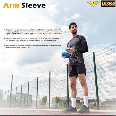Hand Gloves for Sun Protection | Elastomeric Fibre UV Protection Arm Sleeves – UPF 50+ Sleeves for Women & Men | Breathable Stretch Fit, Odour-Resistant for Cycling, Running & Outdoor Sports