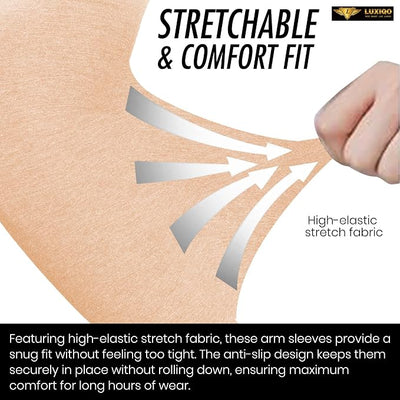 Osmo Fibre Arm Sleeves – SPF 50+ UV Protection, Ultra-Soft Cooling Compression Fabric, Breathable & Odour-Resistant Sun Sleeves | Running, Cycling, Gym & Outdoor Sports