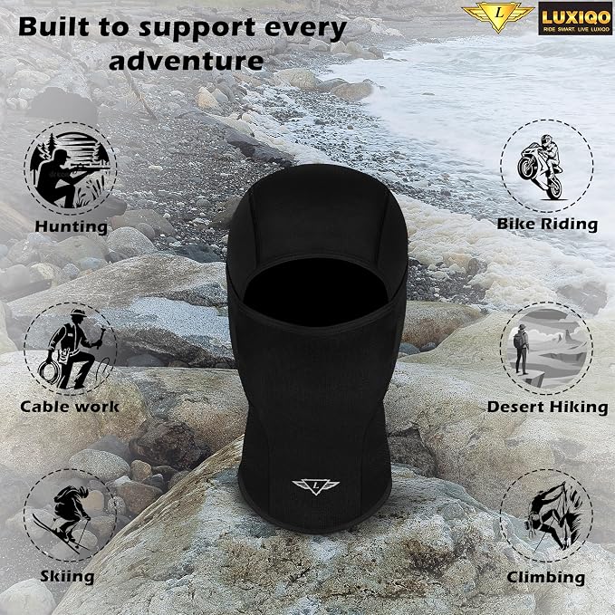 Elastomeric Fibre Balaclava | UPF 50+ Full Face Protection for Riders & Outdoor Sports